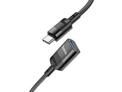 HOCO kabel USB (samice) / OTG na typ C 3A U107 1,2 m černý