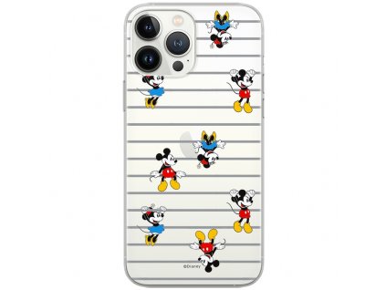 Pouzdro iPhone 14 Pro (6,1) Mickey & Minnie vzor 007, transparent