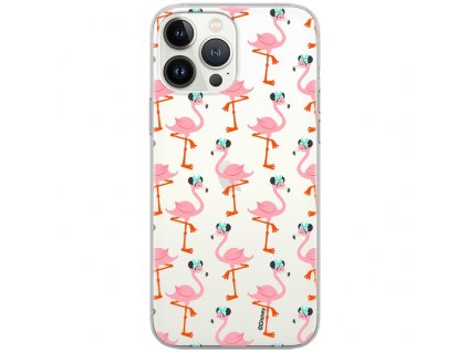 Pouzdro iPhone 14 Pro (6,1) Minnie Flamingo vzor 032, transparent