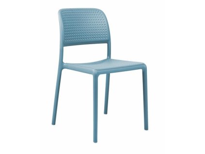 Plastová židle BORA, barva celeste
