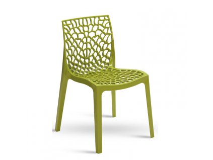 Plastová židle GRUVYER, barva verde anice