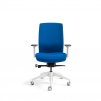 Kancelářská čalouněná židle J2 WHITE BP 211 modrá, přední pohled