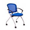 Konferenční židle METIS na kolečkách, modrá