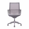 Kancelářská síťovaná židle SKY MEDIUM, šedá, přední pohled