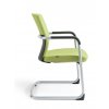 Konferenční židle na pérové kostře JCON, zelená, boční pohled