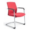 Konferenční židle na pérové kostře JCON, červená