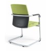 Konferenční židle na pérové kostře JCON, zelená, zadní pohled