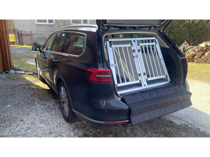 Hliníkový prepravný box, prepravka pre dvoch psov do auta L 95 COMFORT
