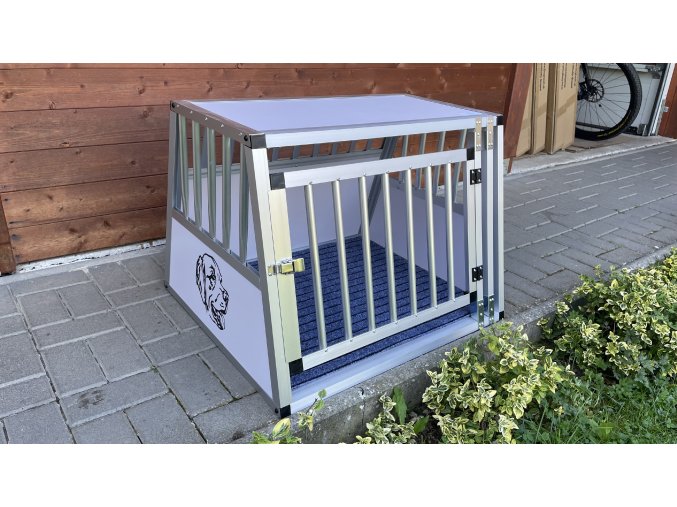 Hliníkový prepravný box, prepravka pre jedného psa do auta M75 COMFORT