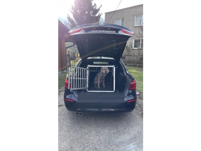 Hliníkový prepravný box, prepravka pre jedného psa do auta XL-2 ecoline