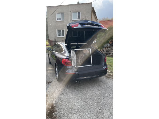 Hliníkový prepravný box, prepravka pre jedného psa do auta XL-1 ecoline