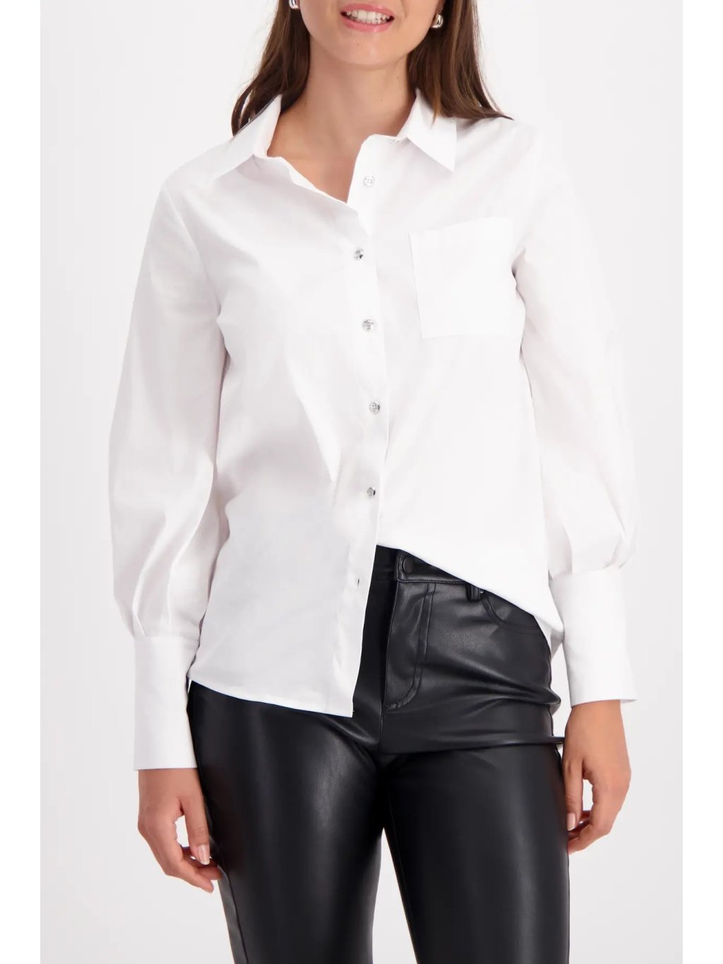 Dámská bavlněná  košile  s ozdobnými knoflíky - Monari