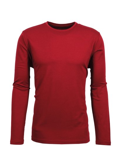 Pánske triko s dlouhým rukávem - Monte Carlo- bordo