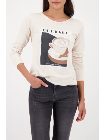 Dámské triko s dlouhým rukávem s motivem CAPPUCCINO  - Monari