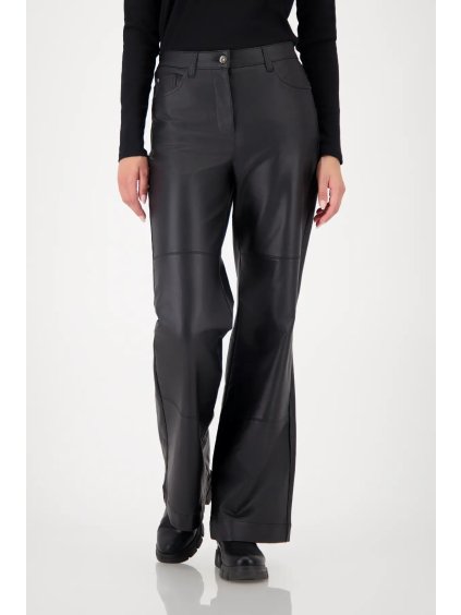 Dámské kalhoty v koženém vzhledu střihem bootcut - Monari