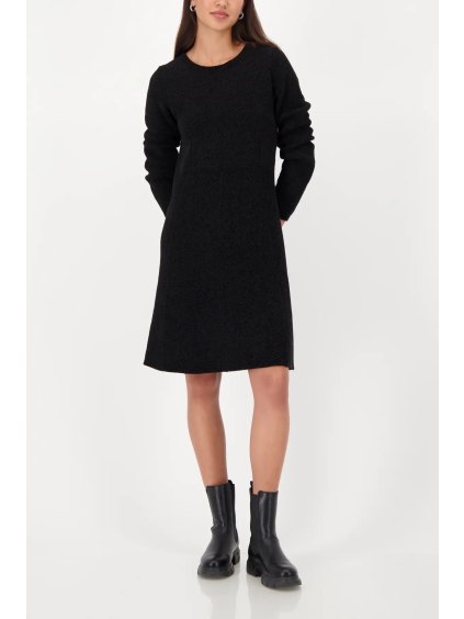 Dámské šaty černé ze žinylky - Monari