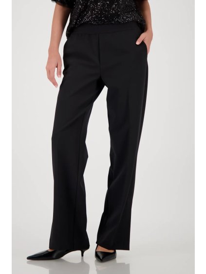 Dámské černé kalhoty s rozparkem Glamour Nights - Monari