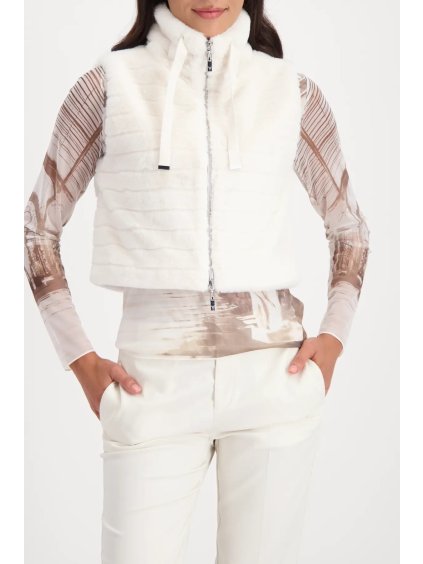 Dámská krátká huňatá vestička Glamour Nights - Monari