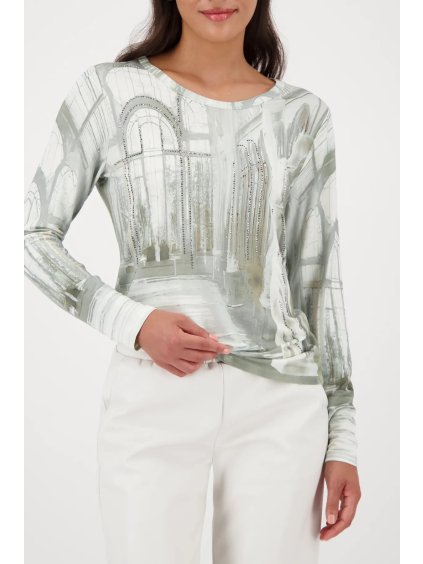 Dámské triko s Gallery potiskem, šalvěj odstín City Style - Monari