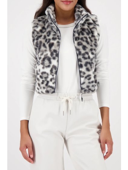 Dámská kožíšková vesta leopardí vzor City Style - Monari