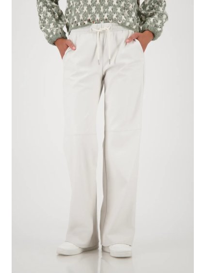 Dámské kalhoty koženkové v odstínu pearl City Style - Monari