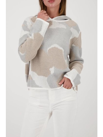 Dámský svetr se vzorem obláčku v barvě latte ART,FASHION - Monari