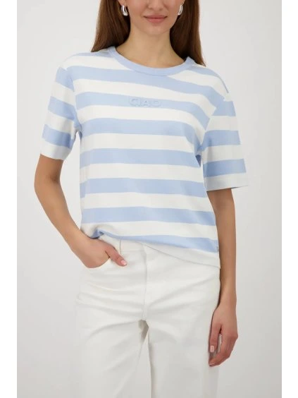 MONARI pruhované triko Cape Town - světle modrá s bílým