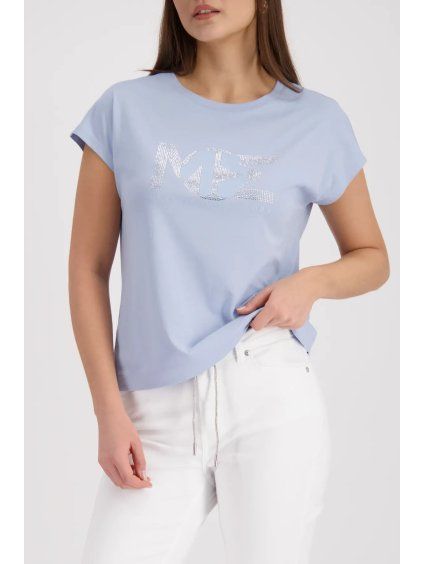 MONARI dámské triko s kamínky Hamptons – světle modré (sea side)