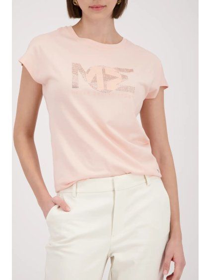 MONARI dámské triko s kamínkovým nápisem Italy– Summer Peach