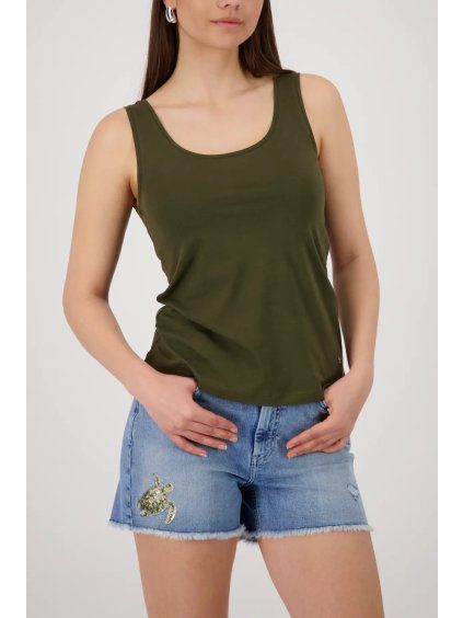 MONARI dámský basic top z kolekce Tropical  oliva