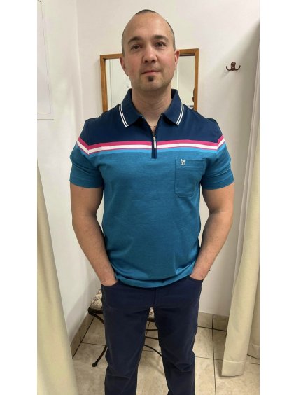 Pánské polo Blue&Pink - Hajo