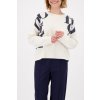 Dámský svetr s modrým nápisem - Monari