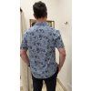 RAGMAN pánská polokošile s jemným listovým vzorem – světle modrá