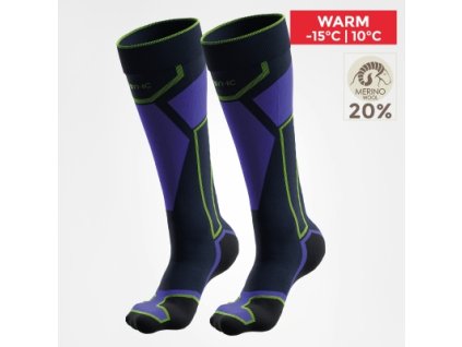 Lyžařské podkolenky WARM s MERINO vlnou