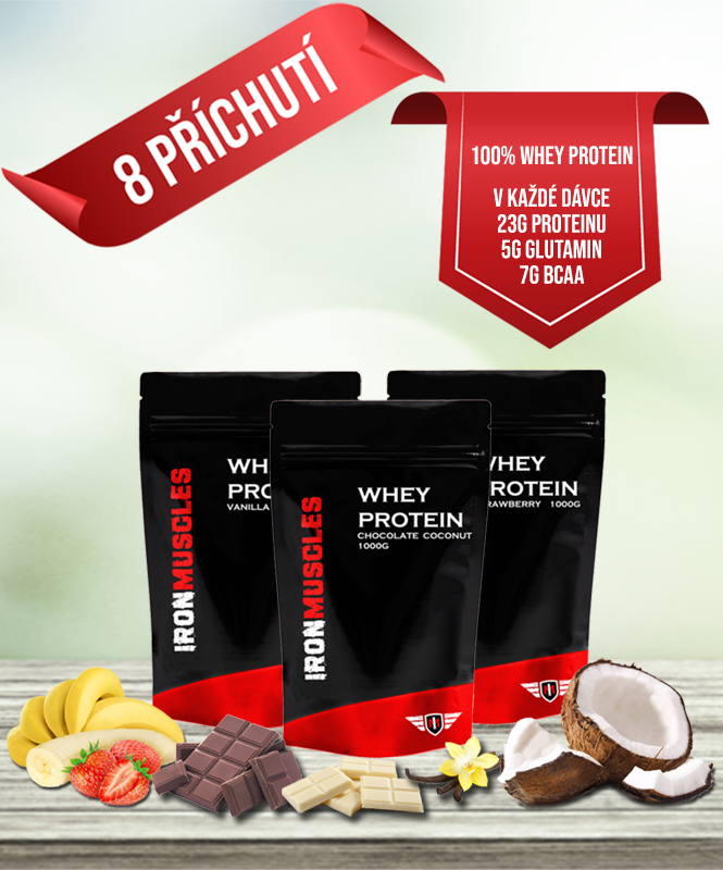 8 příchutí syrovátkového proteinu