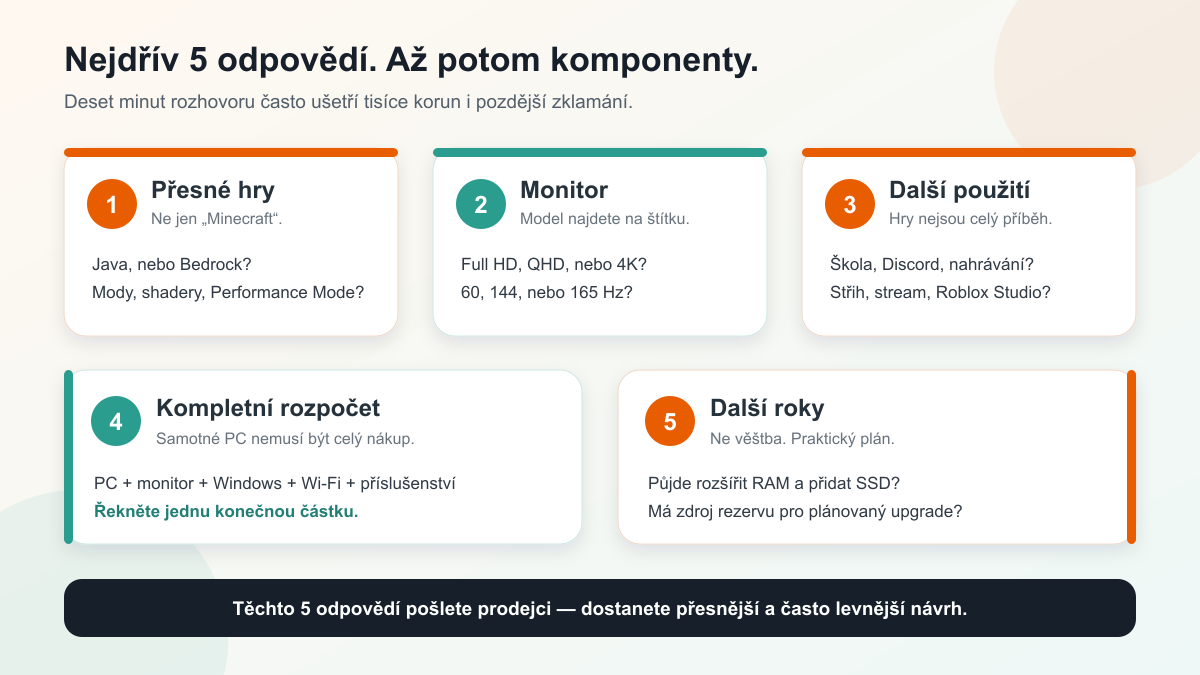 Pět otázek před nákupem