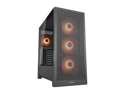 cougar pc skrin mx230 black rgb mid tower mesh front panel 4 x 120mm argb fans tg left panel ie6524832 (1)