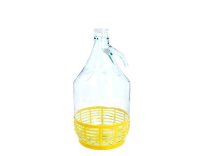 Skleněný demižon s úchytem 5 l +plastové dno+plast