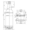 Pivni lahev 500ml klasik technicky nakres