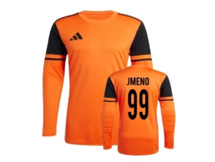 Fotbalový brankářský dres ADIDAS s vlastním potiskem oranžový