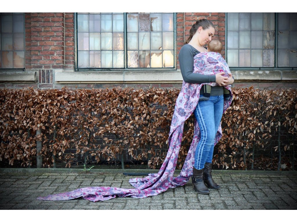 Yaro Ring Sling Fiori Duo Fuchsia Aqua-White Repreve - iSatky.cz