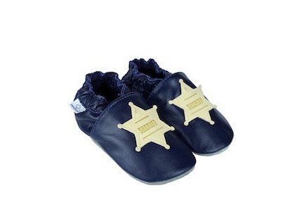 Kožené capáčky Navy s šerifskou hvězdou