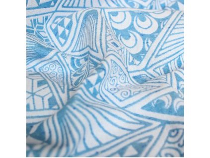 Yaro Geodesic Contra Blue White 20% vlna 10% tussah hedvábí