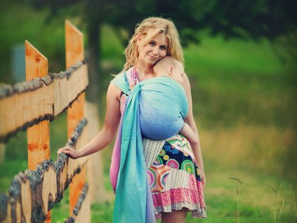 Little Frog Ring Sling Linen Aurora Cube