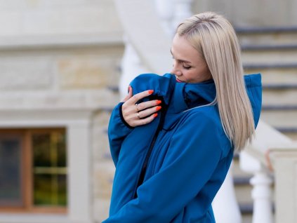 Angel Wings Softshell bunda bez zipu na zádech Petrolejová