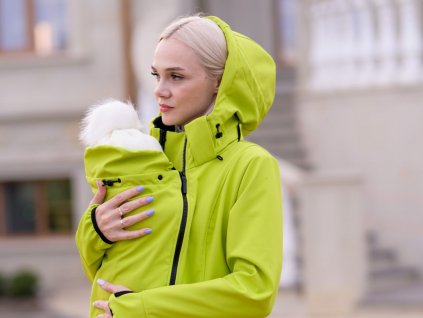 Angel Wings Softshell bunda bez zipu na zádech Kiwi zelená
