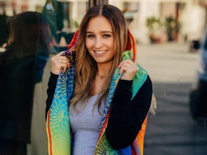 LennyLamb Long Cardigan Rainbow Lotus