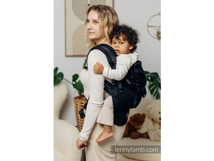 LennyLamb LennyPreschool nosítko Little Herringbone Ebony Black