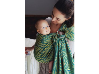 eng pm Little Frog jacquard ring sling Spring Plumes M 2 1 m 8674 2