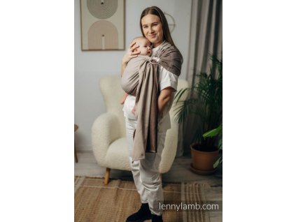 LennyLamb Ring Sling Little Herringbone Baby Caffe Latte 1,8m